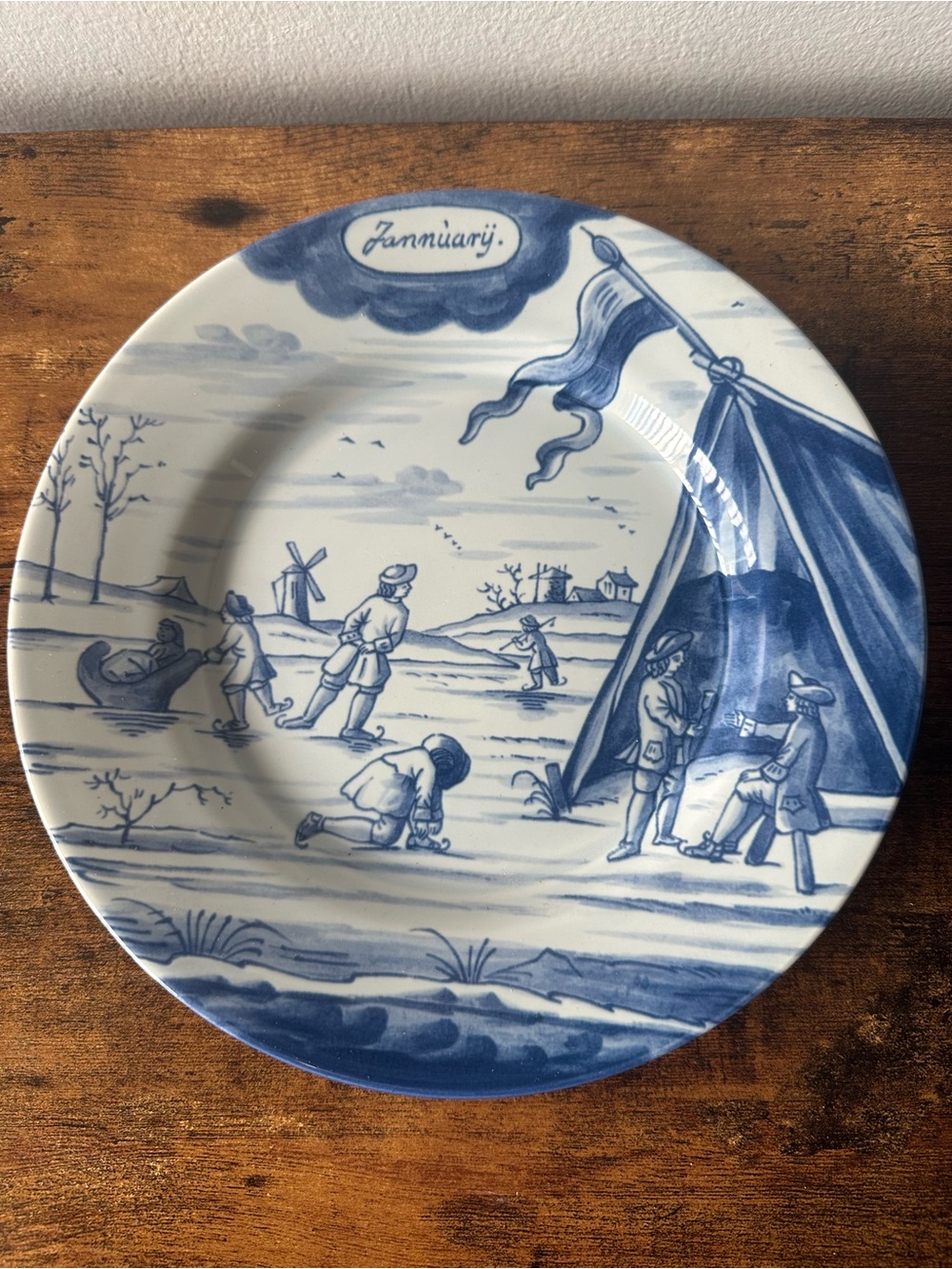 MMA January Delft Month Plate First Edition Holland DWR Vintage